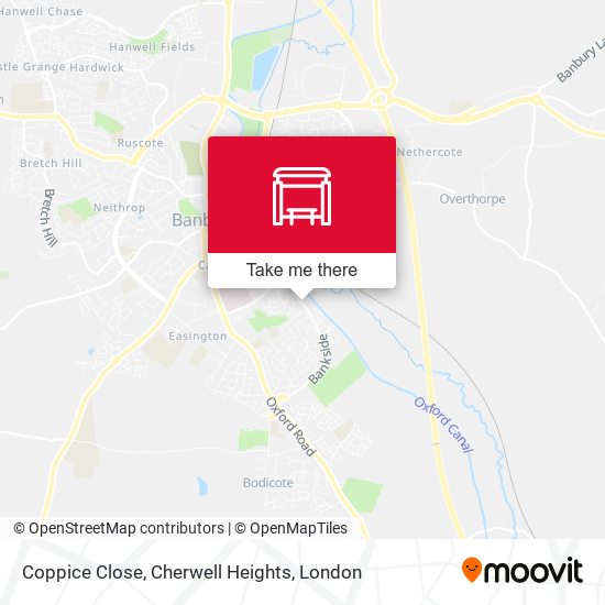 Coppice Close, Cherwell Heights map