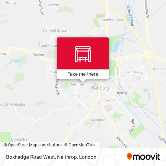 Boxhedge Road West, Neithrop map