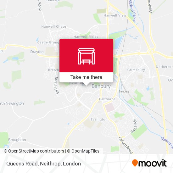 Queens Road, Neithrop map