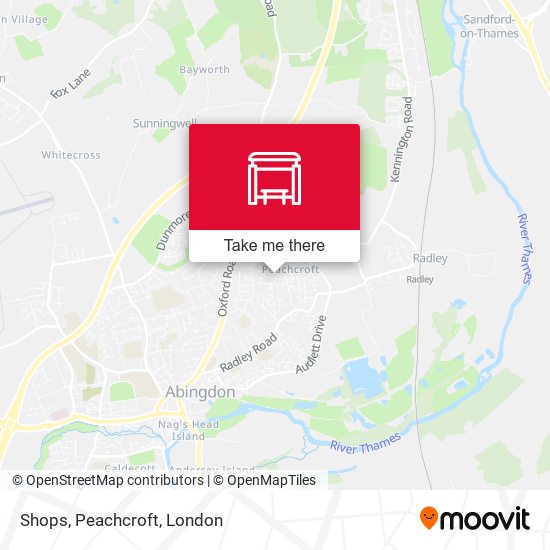 Shops, Peachcroft map