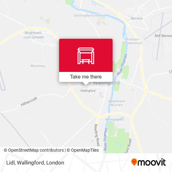 Lidl, Wallingford map
