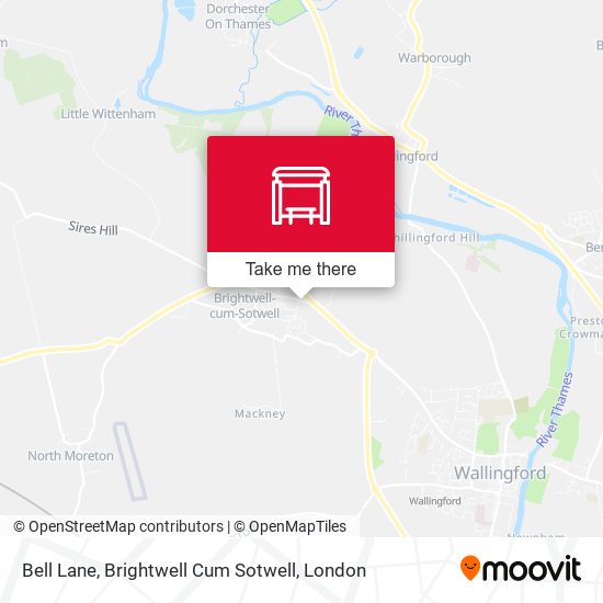 Bell Lane, Brightwell Cum Sotwell map