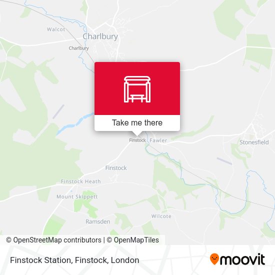 Finstock Station, Finstock map