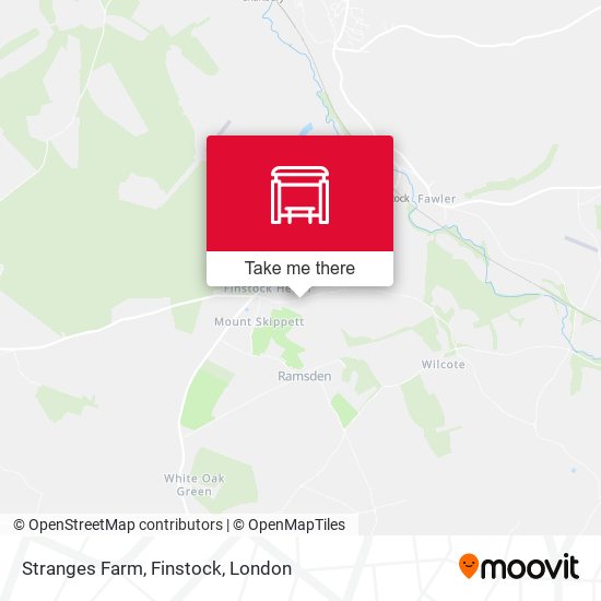 Stranges Farm, Finstock map
