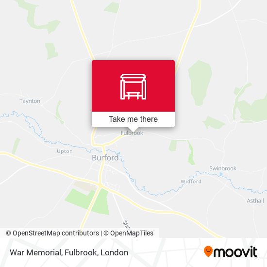 War Memorial, Fulbrook map