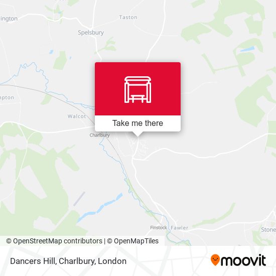 Dancers Hill, Charlbury map
