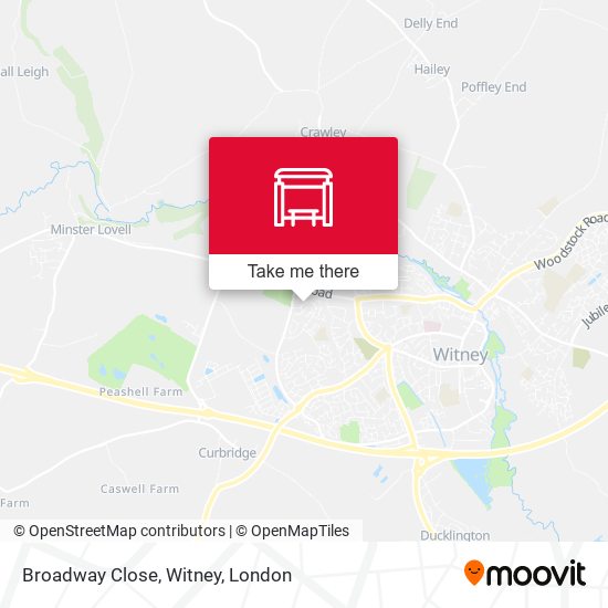 Broadway Close, Witney map