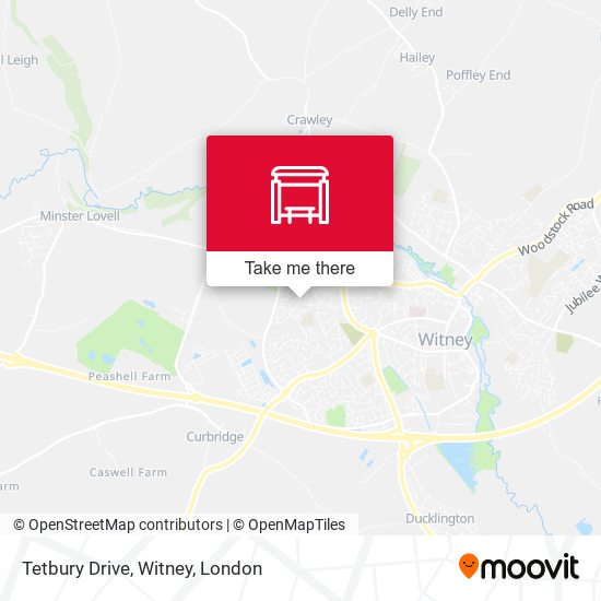 Tetbury Drive, Witney map