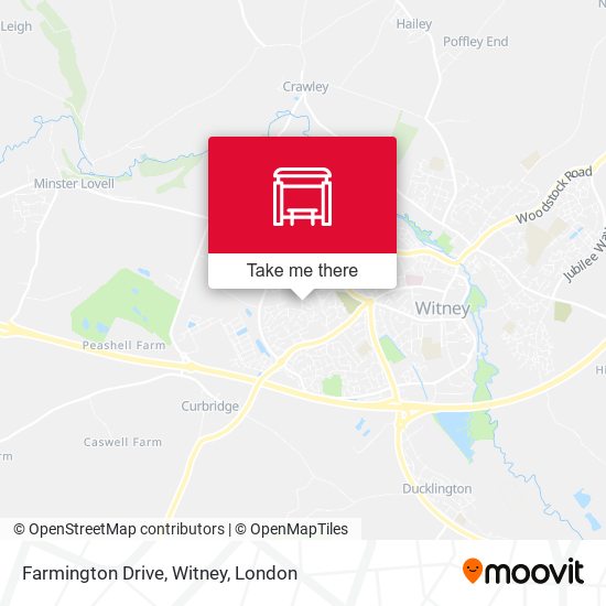 Farmington Drive, Witney map