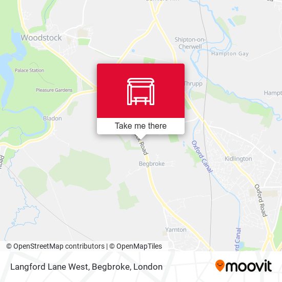 Langford Lane West, Begbroke map