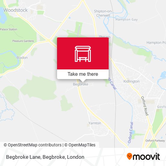 Begbroke Lane, Begbroke map