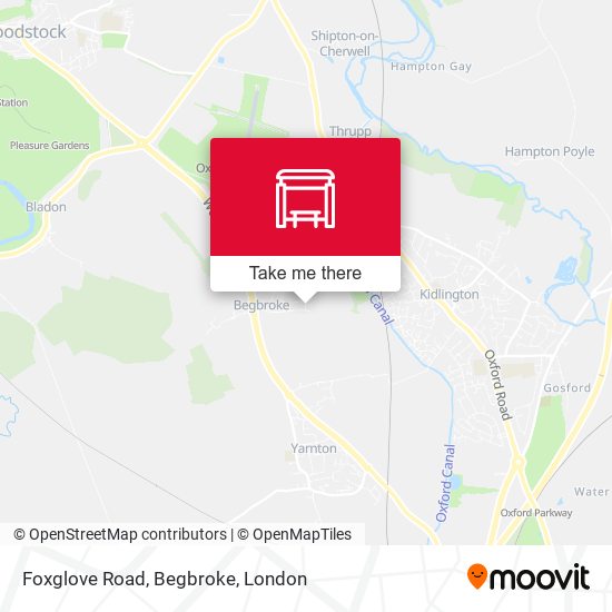 Foxglove Road, Begbroke map