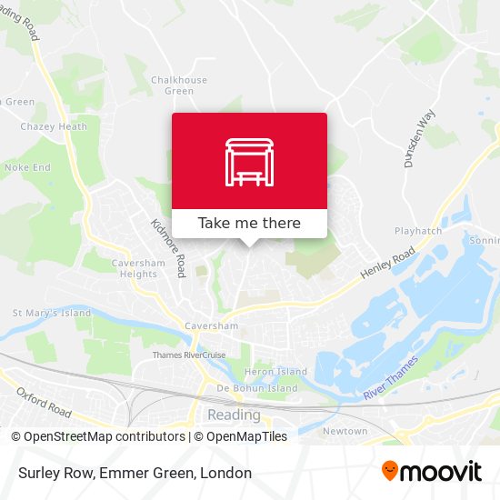 Surley Row, Emmer Green map