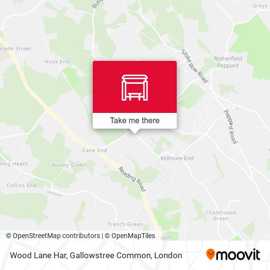 Wood Lane Har, Gallowstree Common map