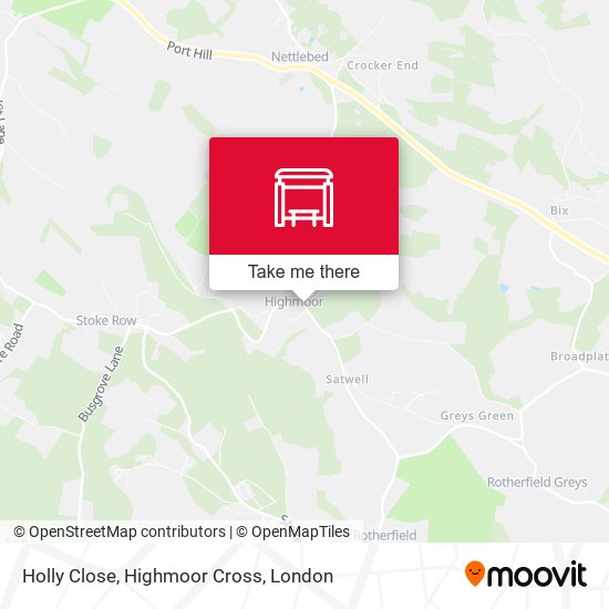 Holly Close, Highmoor Cross map