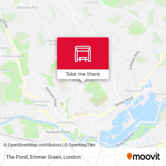 The Pond, Emmer Green map
