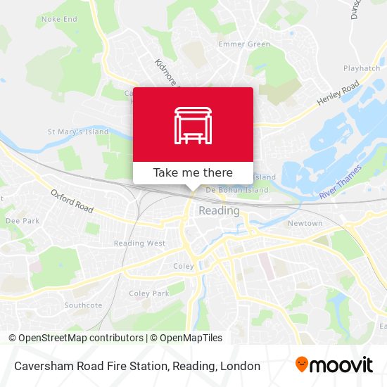 Caversham Road Fire Station, Reading map