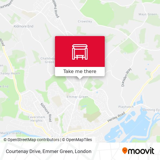 Courtenay Drive, Emmer Green map