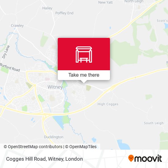 Cogges Hill Road, Witney map