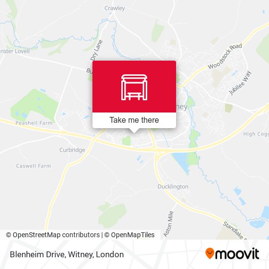 Blenheim Drive, Witney map