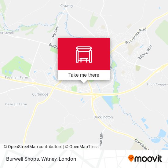 Burwell Shops, Witney map