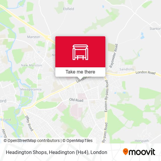 Headington Shops, Headington (Hs4) map