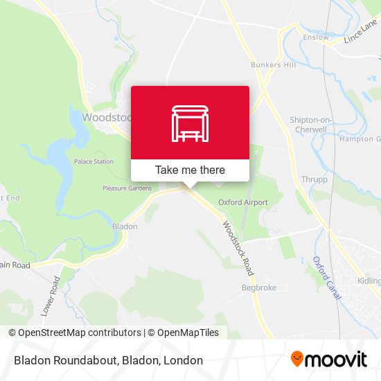 Bladon Roundabout, Bladon map