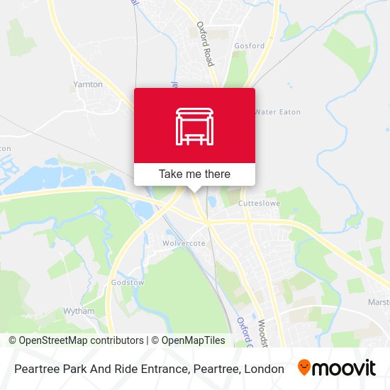 Peartree Park And Ride Entrance, Peartree map