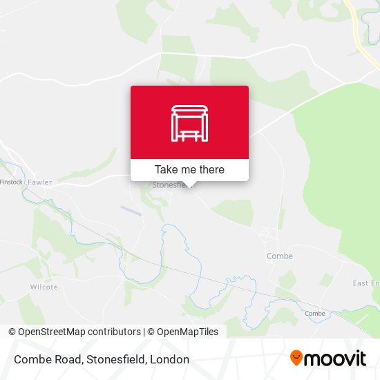 Combe Road, Stonesfield map