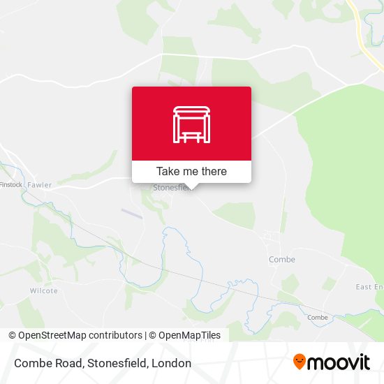 Combe Road, Stonesfield map