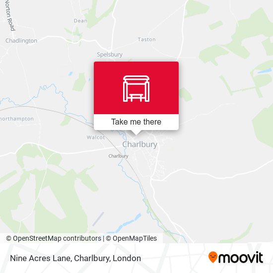 Nine Acres Lane, Charlbury map