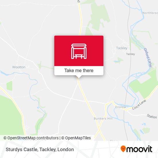 Sturdys Castle, Tackley map