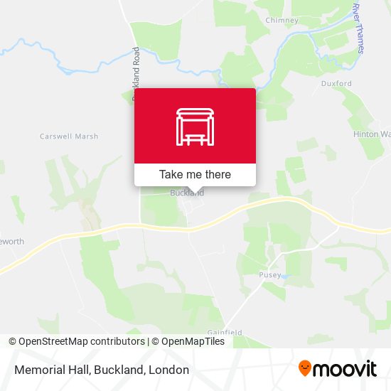 Memorial Hall, Buckland map