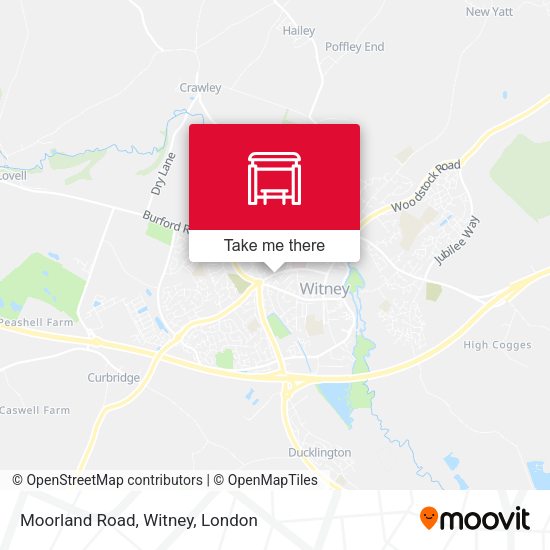 Moorland Road, Witney map