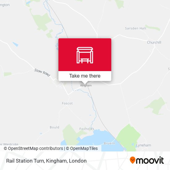 Rail Station Turn, Kingham map
