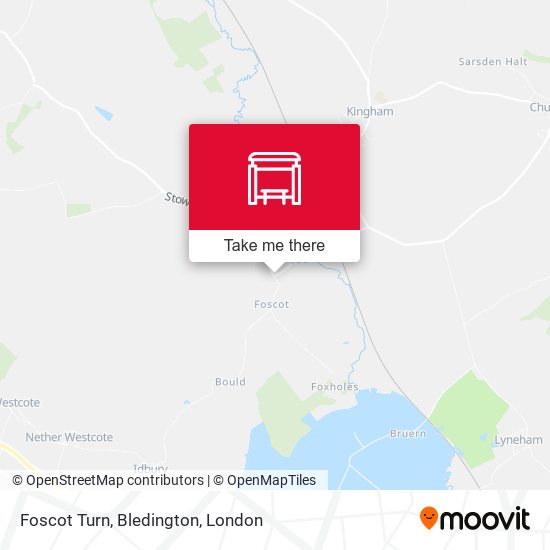 Foscot Turn, Bledington map