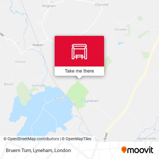 Bruern Turn, Lyneham map