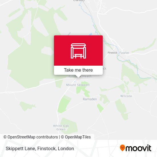 Skippett Lane, Finstock map