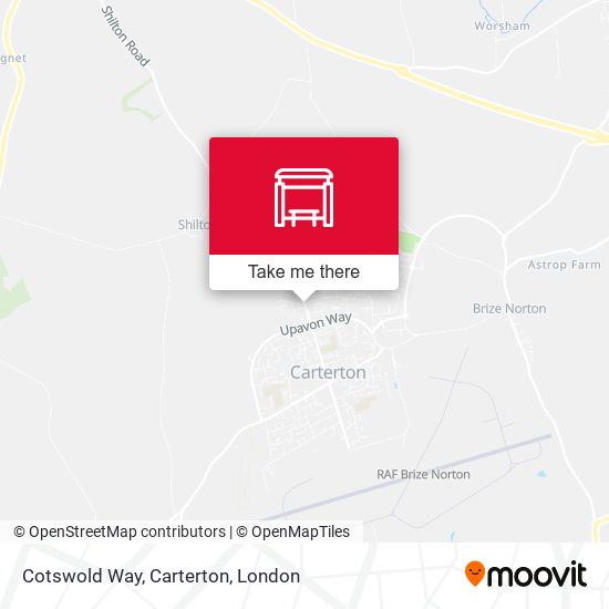 Cotswold Way, Carterton map