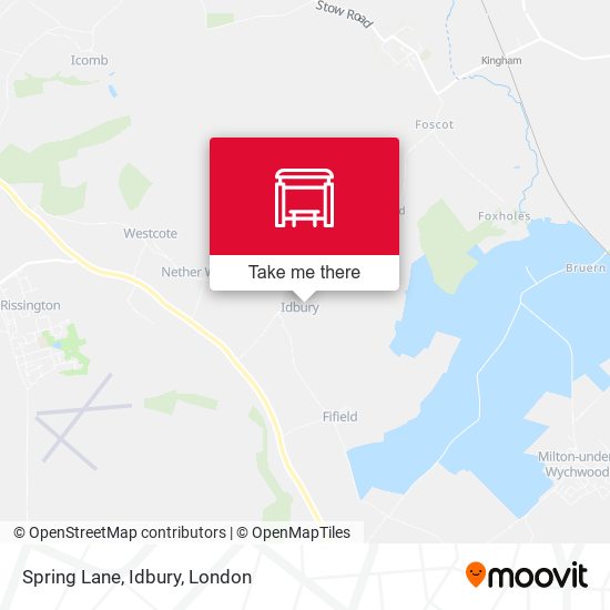 Spring Lane, Idbury map