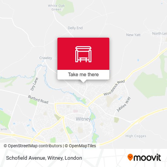 Schofield Avenue, Witney map