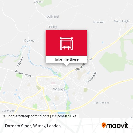 Farmers Close, Witney map