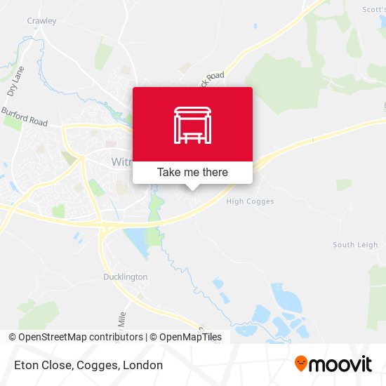 Eton Close, Cogges map