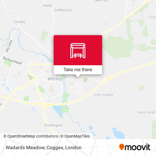 Wadards Meadow, Cogges map