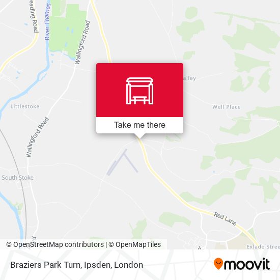 Braziers Park Turn, Ipsden map