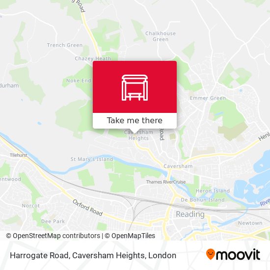 Harrogate Road, Caversham Heights map