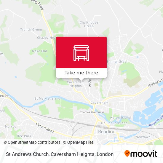 St Andrews Church, Caversham Heights map