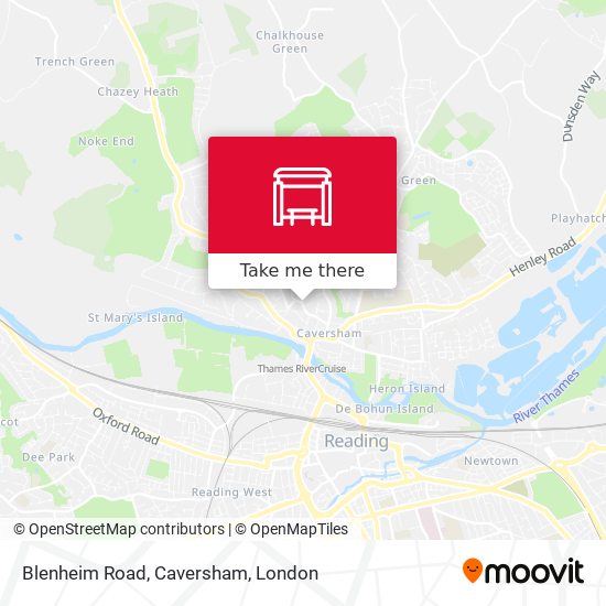 Blenheim Road, Caversham map