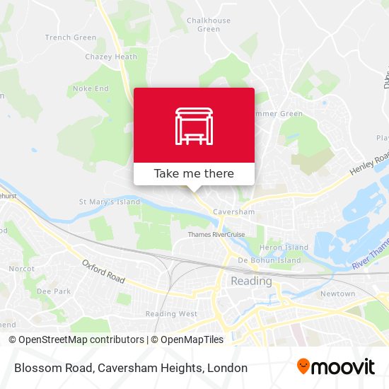 Blossom Road, Caversham Heights map