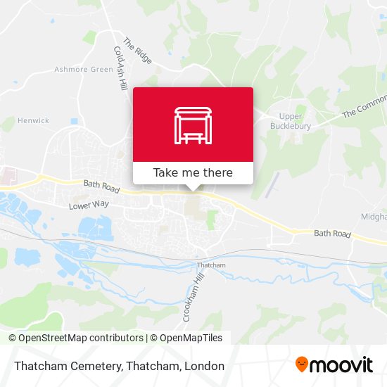 Thatcham Cemetery, Thatcham map